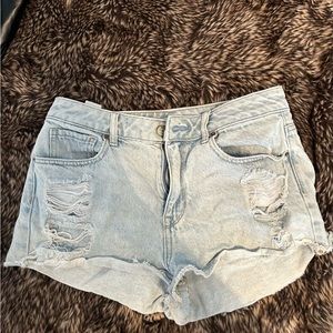 Pacsun light wash denim shorts